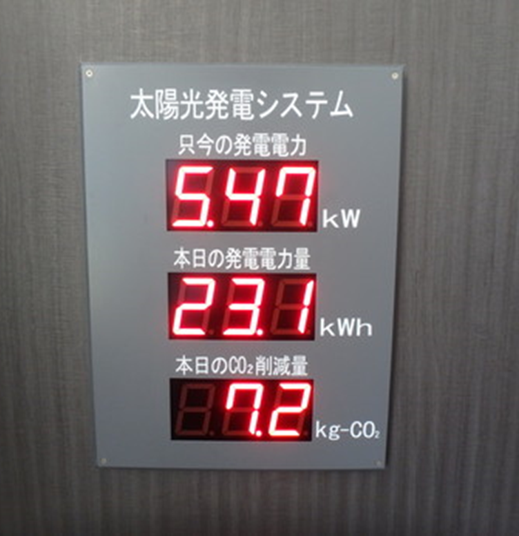 発電量がリアルタイムで確認できる